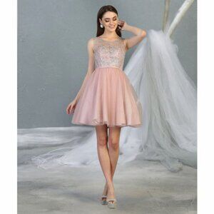 Mauve Dama Dresses for Quinceañera Style By May Queen MQ1803